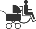 Logo Trasporto di persone su sedia a rotelle e di bambini in carrozzina